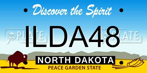 ILDA48 North Dakota License Plate