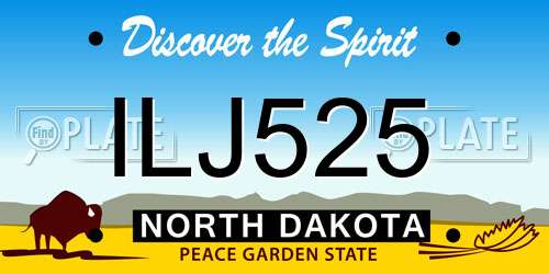 ILJ525 North Dakota License Plate
