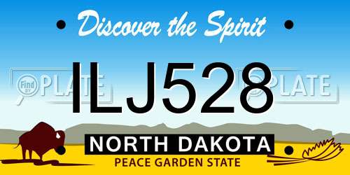 ILJ528 North Dakota License Plate