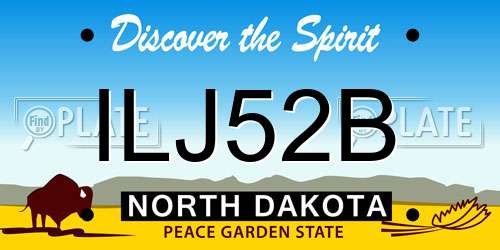 ILJ52B North Dakota License Plate