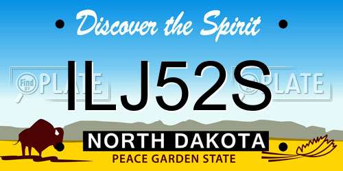 ILJ52S North Dakota License Plate