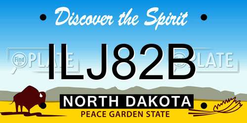 ILJ82B North Dakota License Plate