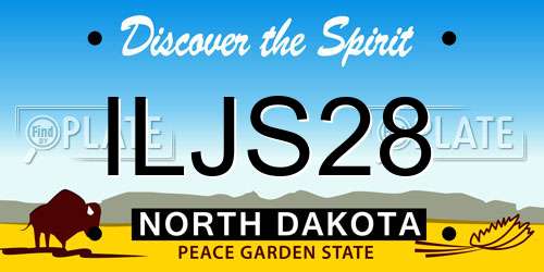 ILJS28 North Dakota License Plate