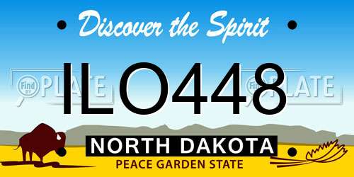 ILO448 North Dakota License Plate