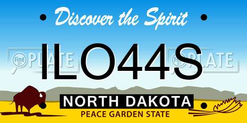 ILO44S North Dakota License Plate