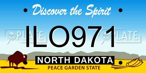 ILO971 North Dakota License Plate