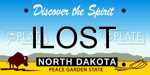 ILOST North Dakota License Plate