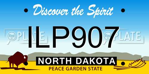 ILP907 North Dakota License Plate