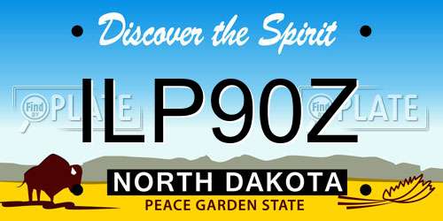 ILP90Z North Dakota License Plate