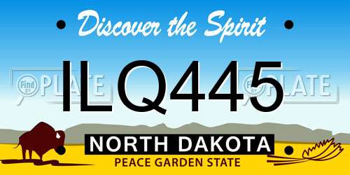 ILQ445 North Dakota License Plate
