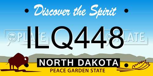 ILQ448 North Dakota License Plate