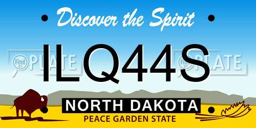 ILQ44S North Dakota License Plate