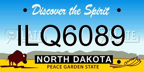 ILQ6089 North Dakota License Plate