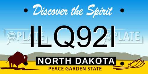 ILQ92I North Dakota License Plate