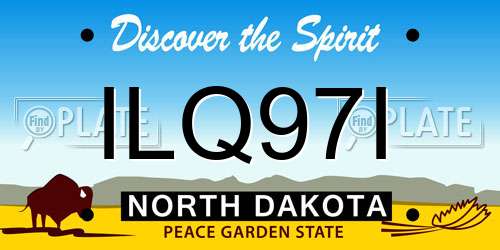ILQ97I North Dakota License Plate