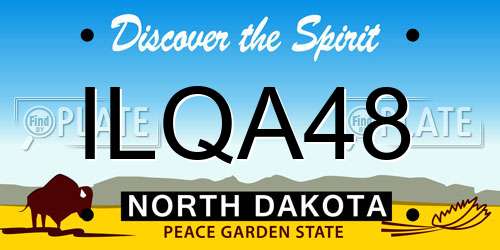 ILQA48 North Dakota License Plate