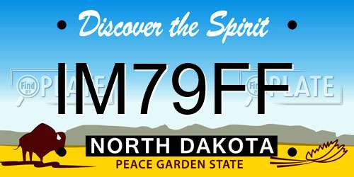 IM79FF North Dakota License Plate