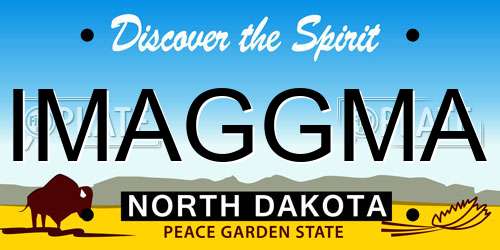 IMAGGMA North Dakota License Plate