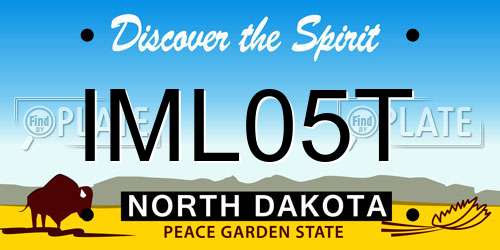 IML05T North Dakota License Plate