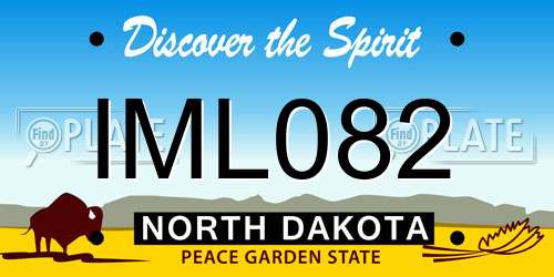 IML082 North Dakota License Plate