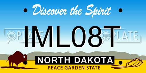 IML08T North Dakota License Plate