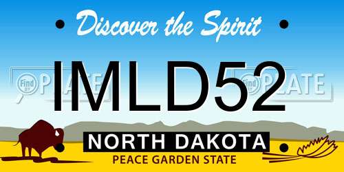 IMLD52 North Dakota License Plate