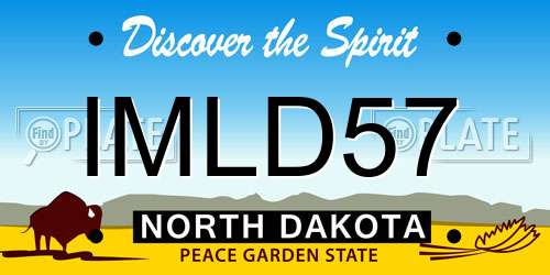 IMLD57 North Dakota License Plate