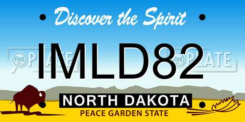 IMLD82 North Dakota License Plate