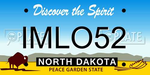 IMLO52 North Dakota License Plate