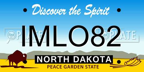 IMLO82 North Dakota License Plate
