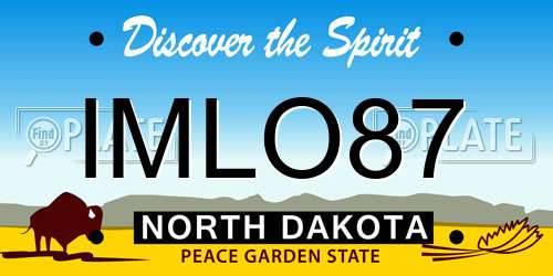 IMLO87 North Dakota License Plate