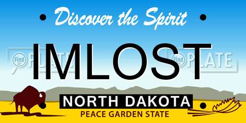 IMLOST North Dakota License Plate