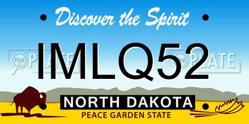IMLQ52 North Dakota License Plate