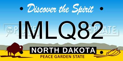 IMLQ82 North Dakota License Plate