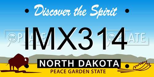 IMX314 North Dakota License Plate
