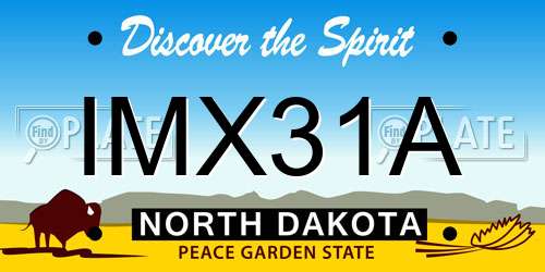 IMX31A North Dakota License Plate