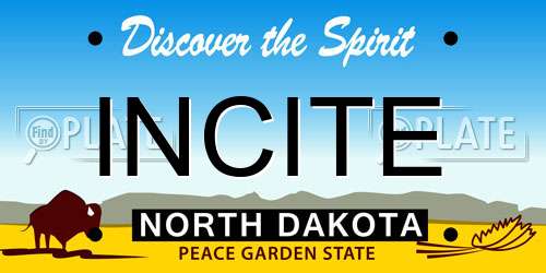 INCITE North Dakota License Plate