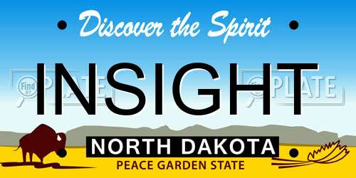 INSIGHT North Dakota License Plate