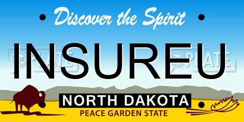 INSUREU North Dakota License Plate