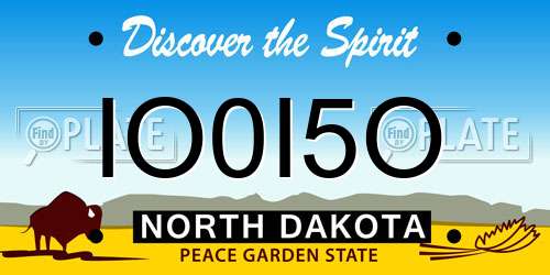IO0I5O North Dakota License Plate