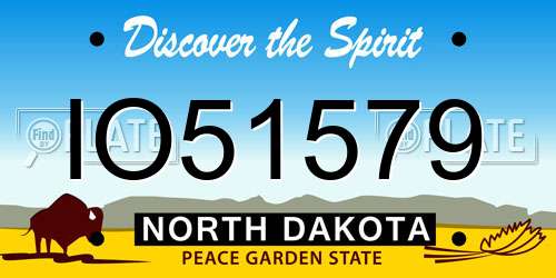 IO51579 North Dakota License Plate