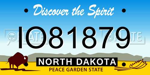 IO81879 North Dakota License Plate