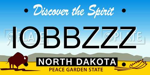 IOBBZZZ North Dakota License Plate