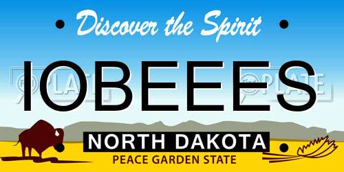 IOBEEES North Dakota License Plate