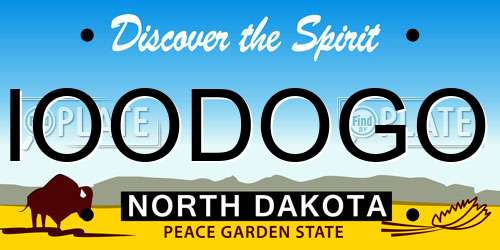 IOODOGO North Dakota License Plate