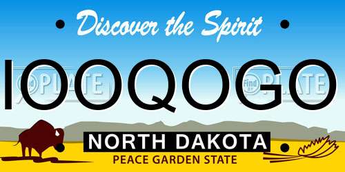 IOOQOGO North Dakota License Plate