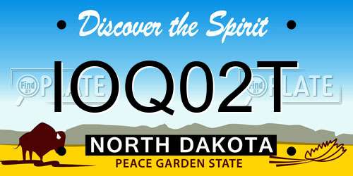 IOQ02T North Dakota License Plate