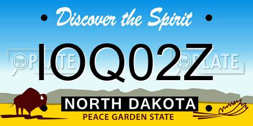 IOQ02Z North Dakota License Plate