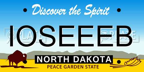 IOSEEEB North Dakota License Plate