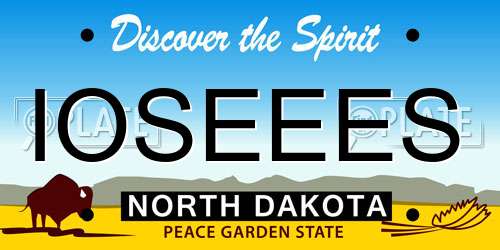 IOSEEES North Dakota License Plate